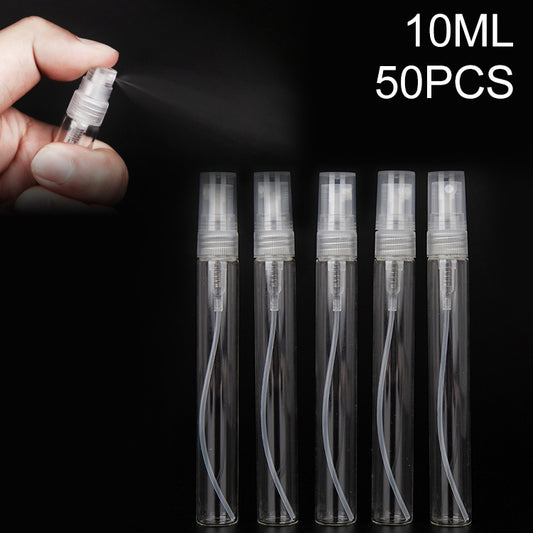 50 PCS Perfume Bottle Spray Bottle Perfume Bottle Empty Bottle, Capacity:10ML (Transparent) - Cosmetics bottle by PMC Jewellery | Online Shopping South Africa | PMC Jewellery