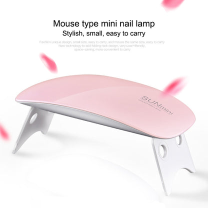 SUN mini 2 6W UV + LED USB Nail Lamp Fingernail Gel Curing Dryer(Pink) - Nail Dryers by PMC Jewellery | Online Shopping South Africa | PMC Jewellery