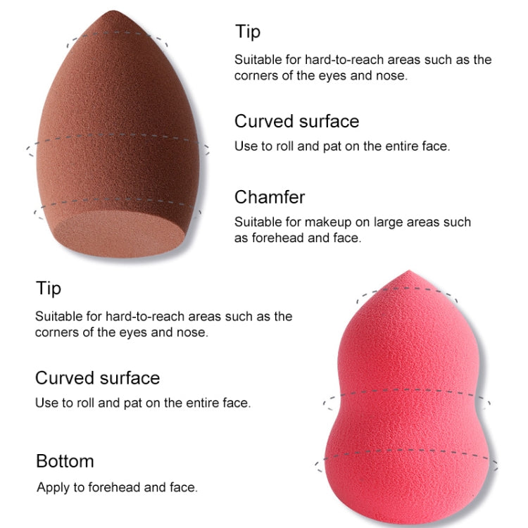 Gourd Water-drop Sponge Makeup Egg Soft Cosmetic Puffs Set  (Lafite Mat) - Cosmetic Puff by PMC Jewellery | Online Shopping South Africa | PMC Jewellery