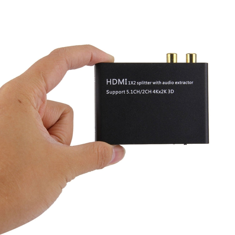 HDMI 1x2 Splitter with Audio Extractor, Support 5.1CH / 2CH, 4Kx2K, 3D - Splitter by PMC Jewellery | Online Shopping South Africa | PMC Jewellery