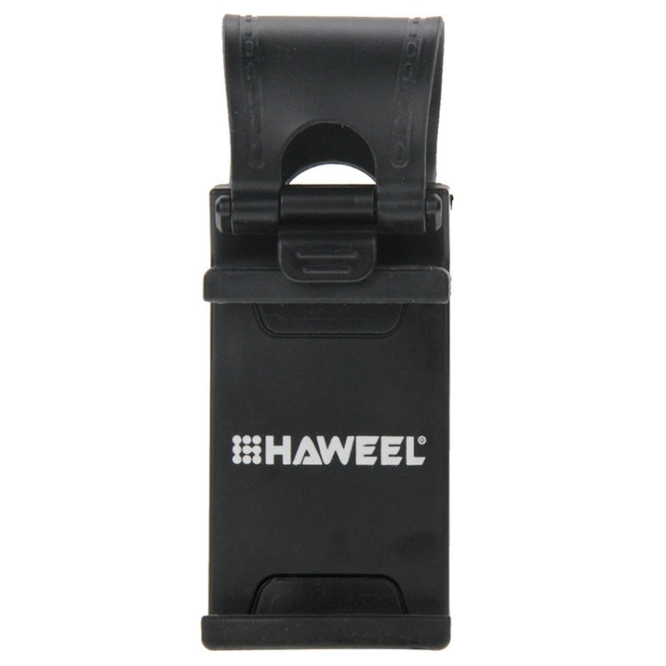 [HK Warehouse] HAWEEL Universal Car Steering Wheel Phone Mount Holder(Black) - Car Holders by HAWEEL | Online Shopping South Africa | PMC Jewellery