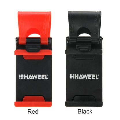 [HK Warehouse] HAWEEL Universal Car Steering Wheel Phone Mount Holder(Black) - Car Holders by HAWEEL | Online Shopping South Africa | PMC Jewellery