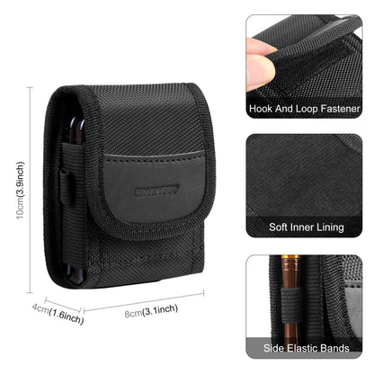 HAWEEL Flip Phone Nylon Cloth Belt Clip Carrying Pouch Bag (Black) -  by HAWEEL | Online Shopping South Africa | PMC Jewellery