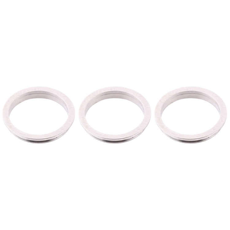 3 PCS Rear Camera Glass Lens Metal Protector Hoop Ring for iPhone 12 Pro Max(Silver) - Camera Series by PMC Jewellery | Online Shopping South Africa | PMC Jewellery