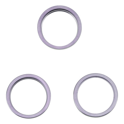 For iPhone 14 Pro Max 3PCS Rear Camera Glass Lens Metal Outside Protector Hoop Ring(Deep Purple) -  by PMC Jewellery | Online Shopping South Africa | PMC Jewellery