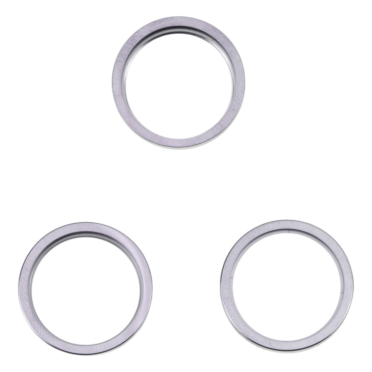 For iPhone 14 Pro Max 3PCS Rear Camera Glass Lens Metal Outside Protector Hoop Ring(Grey) -  by PMC Jewellery | Online Shopping South Africa | PMC Jewellery