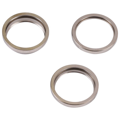 For iPhone 14 Pro Max 3PCS Rear Camera Glass Lens Metal Outside Protector Hoop Ring(Gold) -  by PMC Jewellery | Online Shopping South Africa | PMC Jewellery