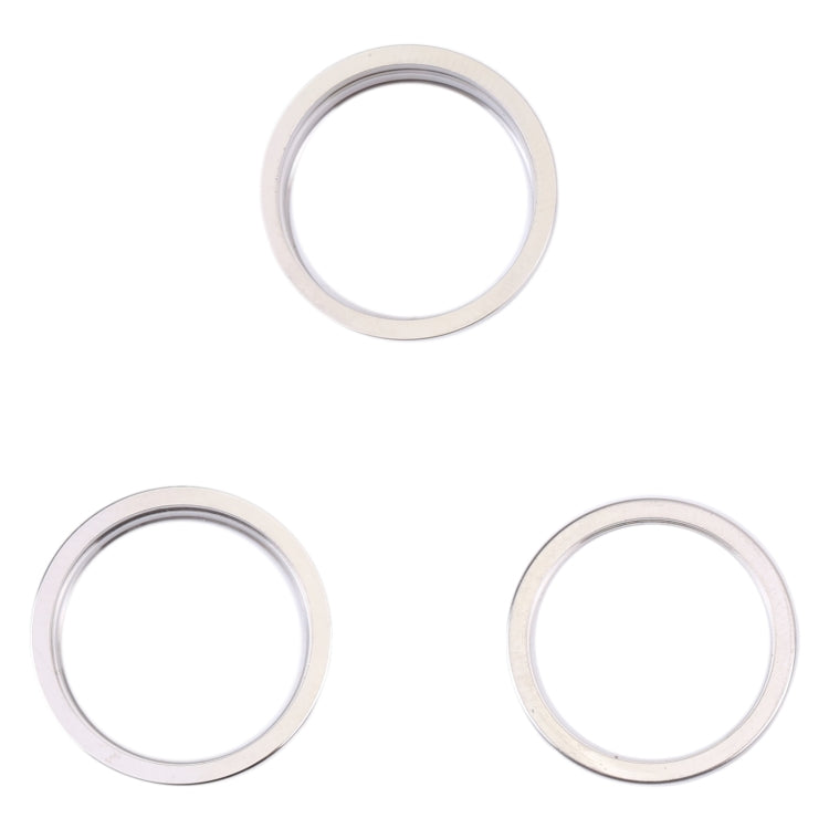 For iPhone 14 Pro Max 3PCS Rear Camera Glass Lens Metal Outside Protector Hoop Ring(Silver) -  by PMC Jewellery | Online Shopping South Africa | PMC Jewellery