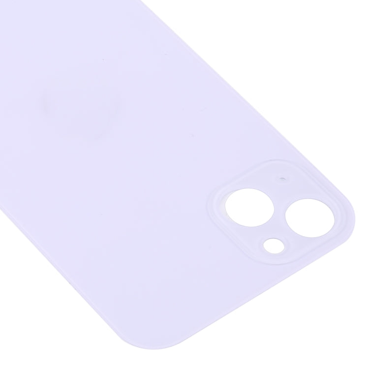 For iPhone 14 Plus Easy Replacement Big Camera Hole Glass Back Battery Cover(Purple) -  by PMC Jewellery | Online Shopping South Africa | PMC Jewellery