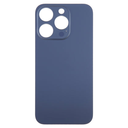 For iPhone 15 Pro Easy Replacement Big Camera Hole Glass Back Battery Cover(Blue) -  by PMC Jewellery | Online Shopping South Africa | PMC Jewellery