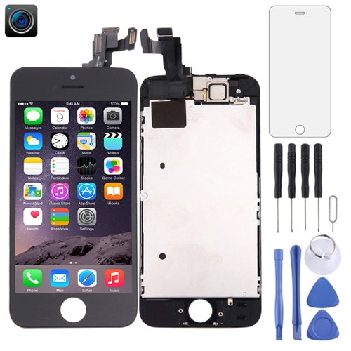 TFT LCD Screen for iPhone 5S Digitizer Full Assembly with Front Camera (Black) - iPhone 5 Parts by PMC Jewellery | Online Shopping South Africa | PMC Jewellery