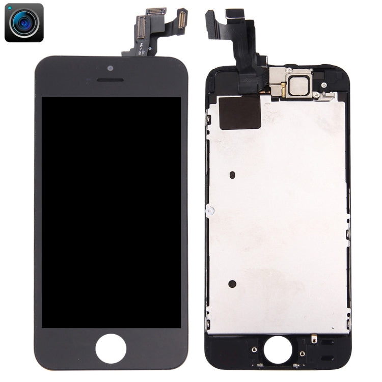 10 PCS TFT LCD Screen for iPhone 5S  Digitizer Full Assembly with Front Camera (Black) - iPhone 5 Parts by PMC Jewellery | Online Shopping South Africa | PMC Jewellery