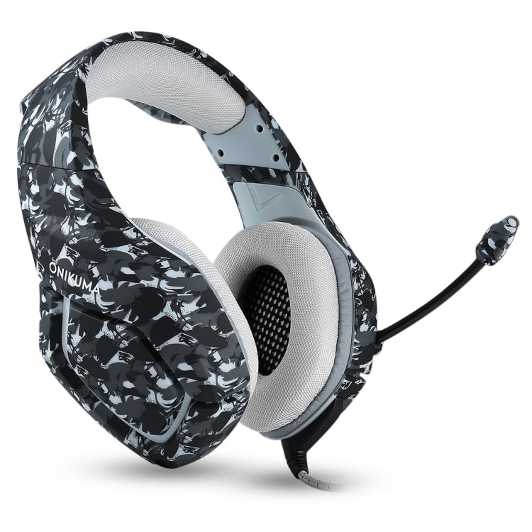 ONIKUMA K1-B Deep Bass Noise Canceling Camouflage Gaming Headphone with Microphone(Grey) - Multimedia Headset by ONIKUMA | Online Shopping South Africa | PMC Jewellery