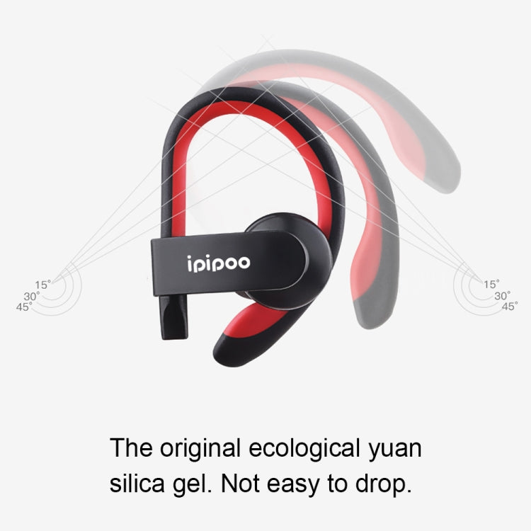 ipipoo iL98BL Ear-hung Bluetooth Headset(Red) - Neck-mounted Earphone by ipipoo | Online Shopping South Africa | PMC Jewellery
