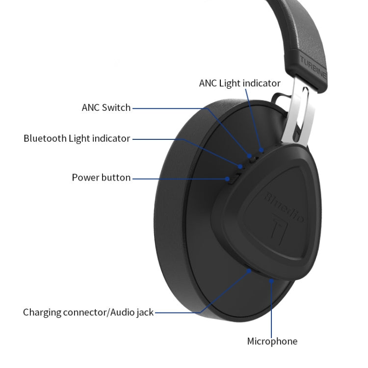 Bluedio TMS Bluetooth Version 5.0 Headset Bluetooth Headset Can Connect Cloud Data to APP(Black) - Headset & Headphone by Bluedio | Online Shopping South Africa | PMC Jewellery