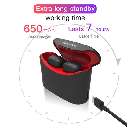 Bluedio TWS T-elf Bluetooth Version 5.0 In-Ear Bluetooth Headset with Headphone Charging Cabin(Red) - TWS Earphone by Bluedio | Online Shopping South Africa | PMC Jewellery