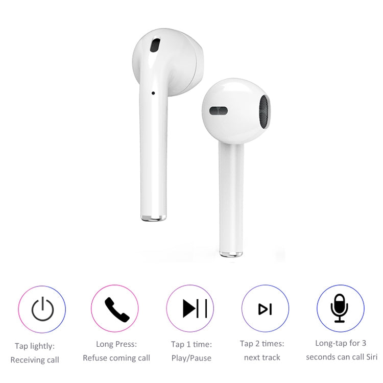 i9 Touch Wireless TWS Sport Bilateral Stereo Bluetooth 5.0 Headset with Charging Box, Touch Version (White) - TWS Earphone by PMC Jewellery | Online Shopping South Africa | PMC Jewellery