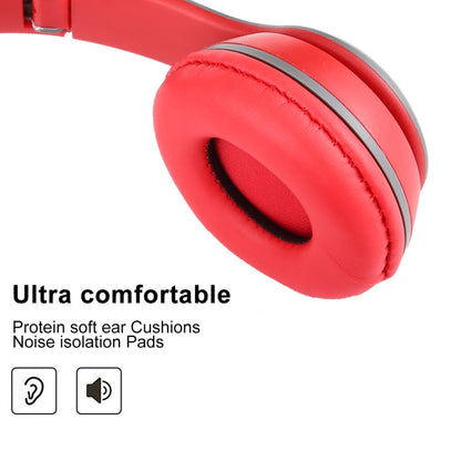 P47 Foldable Wireless Bluetooth Headphone with 3.5mm Audio Jack, Support MP3 / FM / Call(Red) - Headset & Headphone by PMC Jewellery | Online Shopping South Africa | PMC Jewellery