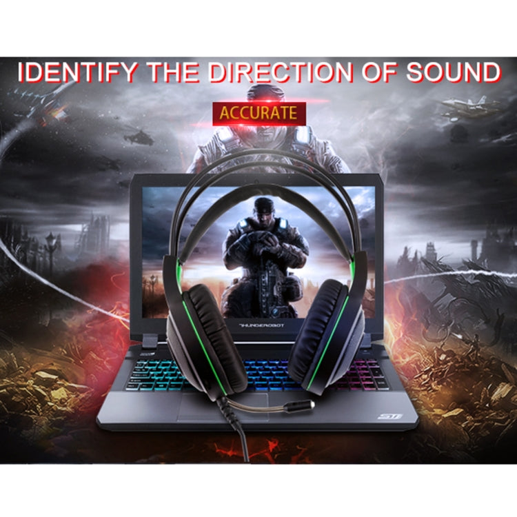 HAMTOD V5000 Dual 3.5mm + USB Interface Wired Gaming Headset, Cable Length: 2.1m(Black) - Multimedia Headset by HAMTOD | Online Shopping South Africa | PMC Jewellery