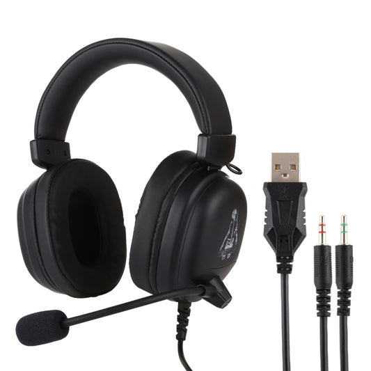 HAMTOD V6800 Dual 3.5mm + USB Interface Wired Gaming Headset, Cable Length: 2.1m - Multimedia Headset by HAMTOD | Online Shopping South Africa | PMC Jewellery