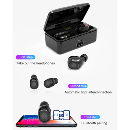 G10 TWS Bluetooth 5.0 Wireless Bluetooth Earphone with Charging Box, Support Digital Display & HD Call & Power Bank(Black) - TWS Earphone by PMC Jewellery | Online Shopping South Africa | PMC Jewellery