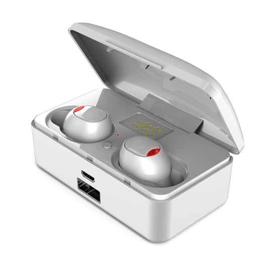 G10 TWS Bluetooth 5.0 Wireless Bluetooth Earphone with Charging Box, Support Digital Display & HD Call & Power Bank(White) - TWS Earphone by PMC Jewellery | Online Shopping South Africa | PMC Jewellery