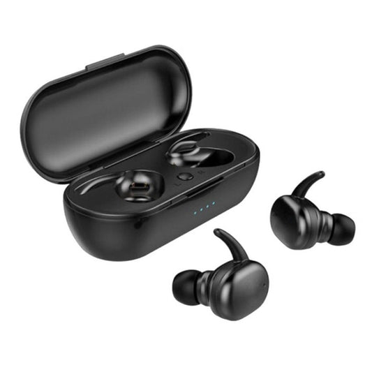 TWS-4 IPX5 Waterproof Bluetooth 5.0 Touch Wireless Bluetooth Earphone with Charging Box, Support HD Call & Voice Prompts(Black) - TWS Earphone by PMC Jewellery | Online Shopping South Africa | PMC Jewellery