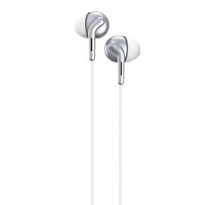 REMAX RM-595 3.5mm Gold Pin In-Ear Stereo Double-action Metal Music Earphone with Wire Control + MIC, Support Hands-free (White) - Normal Style Earphone by REMAX | Online Shopping South Africa | PMC Jewellery