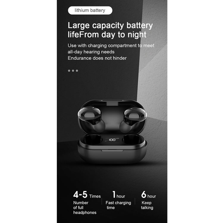 T8 TWS Intelligent Noise Cancelling IPX6 Waterproof Bluetooth Earphone with Magnetic Charging Box & Digital Display, Support Automatic Pairing & HD Call & Voice Assistant(Black) - TWS Earphone by PMC Jewellery | Online Shopping South Africa | PMC Jewellery