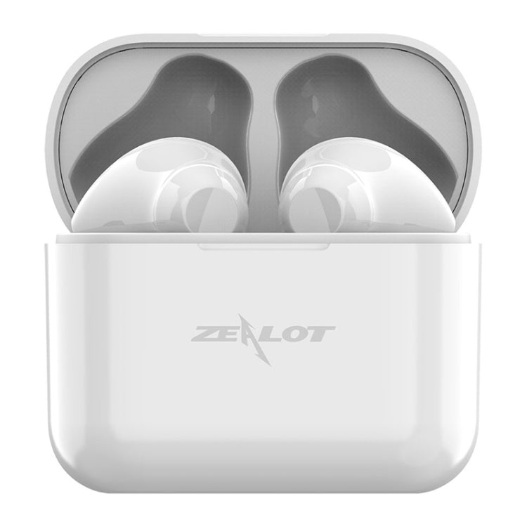 ZEALOT T3 Bluetooth 5.0 TWS Wireless Bluetooth Earphone with Charging Box, Support Touch & Call & Power Display(White) - TWS Earphone by ZEALOT | Online Shopping South Africa | PMC Jewellery