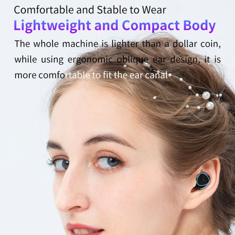 M10 Bluetooth 5.1 TWS Digital Display Wireless Bluetooth Earphone with Charging Box, Support Touch & Siri & Battery Display(Black) - TWS Earphone by PMC Jewellery | Online Shopping South Africa | PMC Jewellery