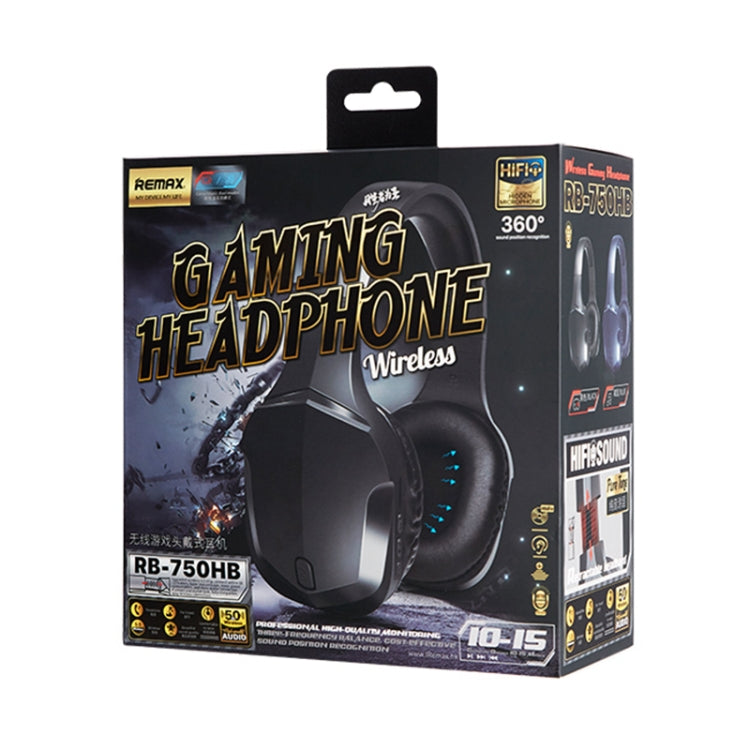 REMAX RB-750HB Wireless Gaming Bluetooth V5.0 Headphone(Black) - Headset & Headphone by REMAX | Online Shopping South Africa | PMC Jewellery