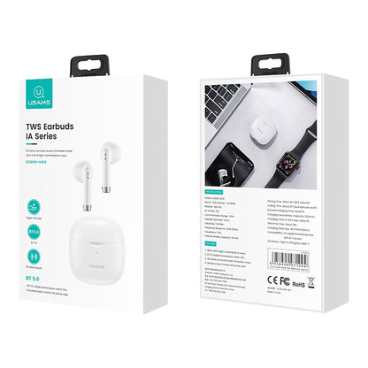 USAMS-IA04 Zero Sense Series Wireless Bluetooth 5.0 Mini TWS Earphone with Charging Box (Black) - Bluetooth Earphone by USAMS | Online Shopping South Africa | PMC Jewellery