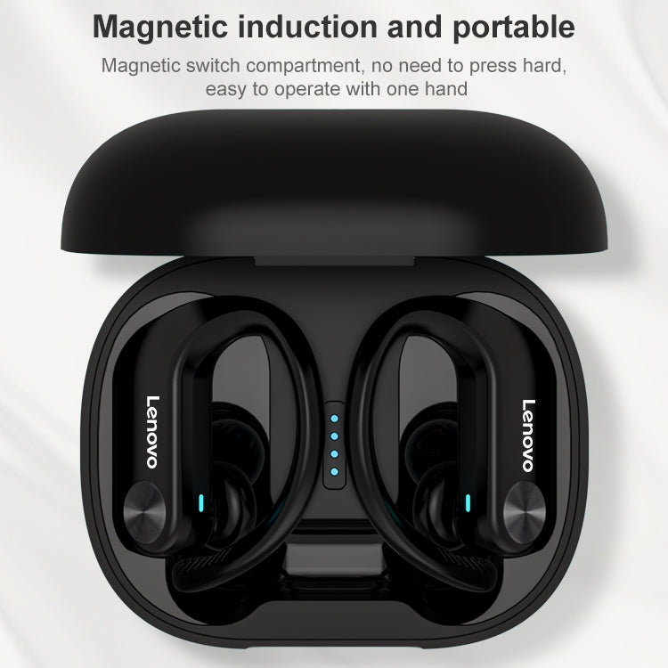 Original Lenovo LivePods LP7 IPX5 Waterproof Ear-mounted Bluetooth Earphone with Magnetic Charging Box & LED Battery Display, Support for Calls & Automatic Pairing(White) - Bluetooth Earphone by Lenovo | Online Shopping South Africa | PMC Jewellery