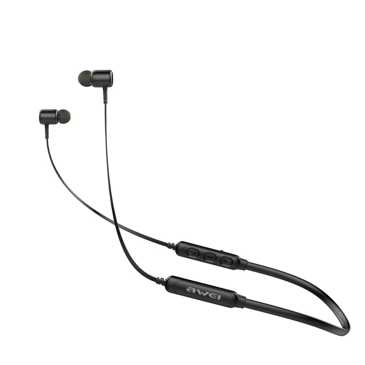 awei G30BL Neck-mounted Wireless Bluetooth Sports Stereo Earphone(Black) - Neck-mounted Earphone by awei | Online Shopping South Africa | PMC Jewellery