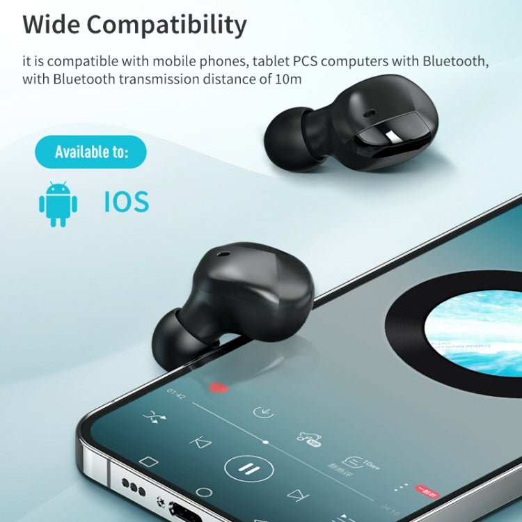 ROCK EB62 TWS Mini Bluetooth Earphone with Magnetic Charging Box, Support LED Power Digital Display & Call - Bluetooth Earphone by ROCK | Online Shopping South Africa | PMC Jewellery
