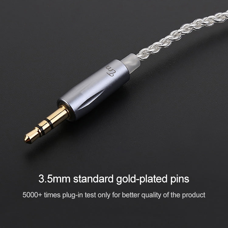 TRN Silver Plated Upgrade Cable Headphones Cable with A2DC Connection for TRN V10 V20 Earphone - Cable & Splitter by TRN | Online Shopping South Africa | PMC Jewellery