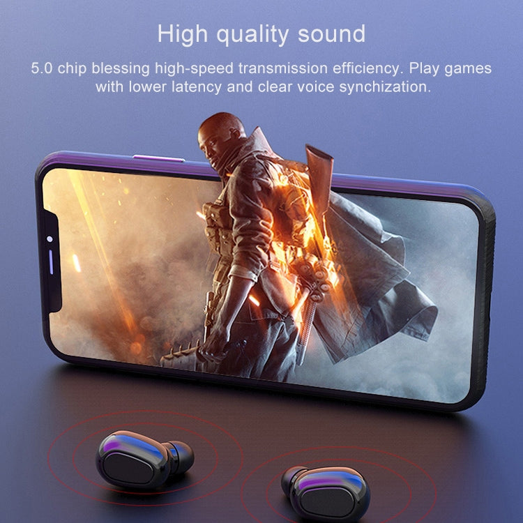 L21 9D Sound Effect Bluetooth 5.0 Wireless Bluetooth Earphone with Charging Box, Support for HD Calls (Black) - Bluetooth Earphone by PMC Jewellery | Online Shopping South Africa | PMC Jewellery