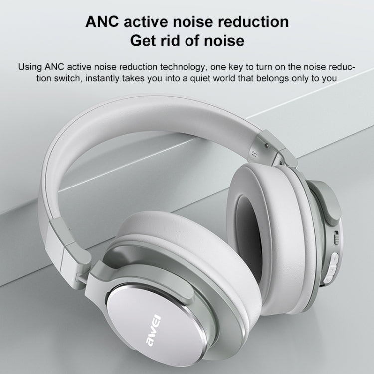 awei A710BL Foldable ANC Noise Cancelling Bluetooth Wireless Headset (Black) - Headset & Headphone by awei | Online Shopping South Africa | PMC Jewellery