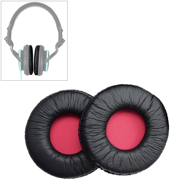 2 PCS For SONY MDR-V55 Earphone Cushion Leather Cover Earmuffs Replacement Earpads (Red) - Earmuff & Pad by PMC Jewellery | Online Shopping South Africa | PMC Jewellery