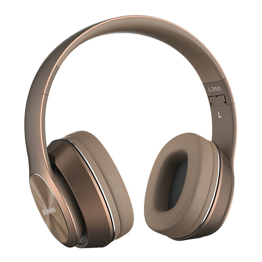 L350 Foldable Wireless Sports Stereo Bluetooth Headset, Supports IOS Power Display & HD Calling & FM & TF Card & 3.5mm AUX (Brown) - Headset & Headphone by PMC Jewellery | Online Shopping South Africa | PMC Jewellery