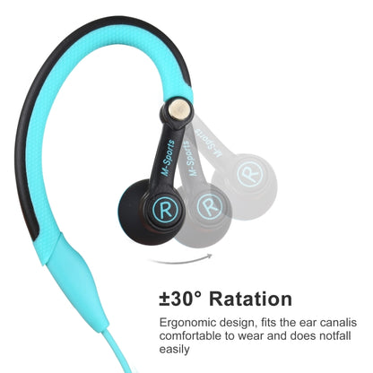 Mucro MB-232 Running In-Ear Sport Earhook Wired Stereo Headphones for Jogging Gym(Blue) - Sport Earphone by Mucro | Online Shopping South Africa | PMC Jewellery