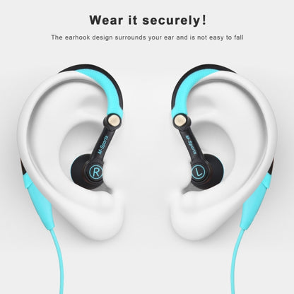 Mucro MB-232 Running In-Ear Sport Earhook Wired Stereo Headphones for Jogging Gym(Blue) - Sport Earphone by Mucro | Online Shopping South Africa | PMC Jewellery