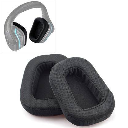 2 PCS For Logitech G633 G933 Earphone Cushion Cover Earmuffs Replacement Earpads with Mesh (Plastin) - Earmuff & Pad by PMC Jewellery | Online Shopping South Africa | PMC Jewellery