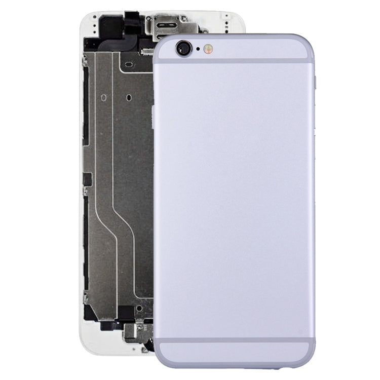 Full Housing Back Cover with Power Button & Volume Button Flex Cable for iPhone 6(Silver) - iPhone 6/6 Plus Parts by PMC Jewellery | Online Shopping South Africa | PMC Jewellery