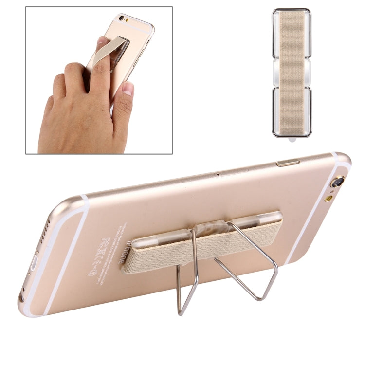 2 in 1 Adjustable Universal Mini Adhesive Holder Stand + Slim Finger Grip, Size: 7.3 x 2.2 x 0.3 cm(Gold) - Ring Holder by PMC Jewellery | Online Shopping South Africa | PMC Jewellery