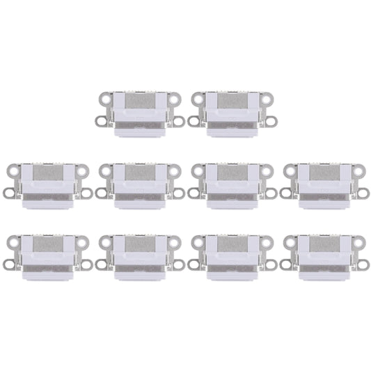 10 PCS Charging Port Connector for iPhone 6 / 6S(Light Grey) - iPhone 6/6 Plus Parts by PMC Jewellery | Online Shopping South Africa | PMC Jewellery