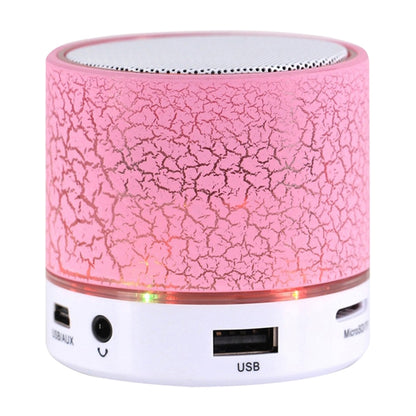 A9 Mini Portable Glare Crack Bluetooth Stereo Speaker with LED Light, Built-in MIC, Support Hands-free Calls & TF Card(Pink) - Mini Speaker by PMC Jewellery | Online Shopping South Africa | PMC Jewellery