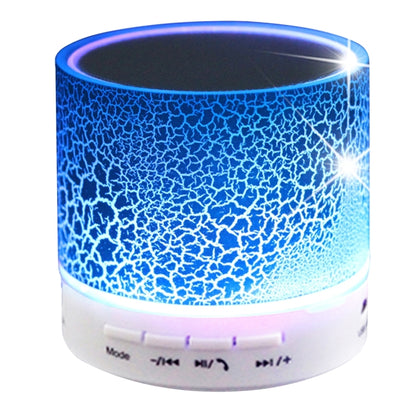 A9 Mini Portable Glare Crack Bluetooth Stereo Speaker with LED Light, Built-in MIC, Support Hands-free Calls & TF Card(Blue) - Mini Speaker by PMC Jewellery | Online Shopping South Africa | PMC Jewellery