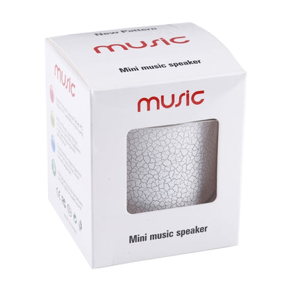 A9 Mini Portable Glare Crack Bluetooth Stereo Speaker with LED Light, Built-in MIC, Support Hands-free Calls & TF Card(White) - Mini Speaker by PMC Jewellery | Online Shopping South Africa | PMC Jewellery